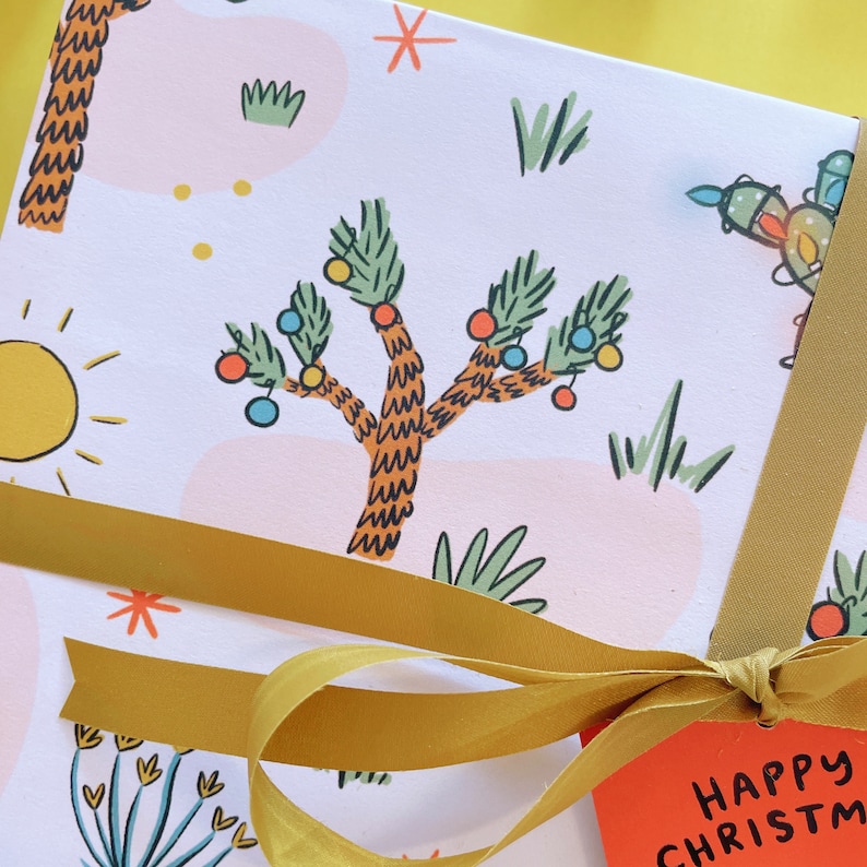 Christmas Cactus Wrapping Paper Sheets Each Sheet - Etsy