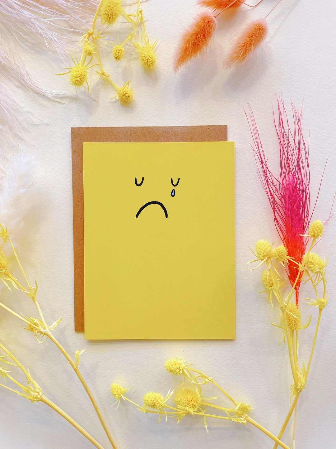Cry Face Greeting Card - A2 4.25