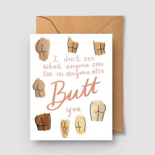 Butts Greeting Card A2 Love Boyfriend Girlfriend I Don't - Etsy Butts Greeting Card A2 Love Boyfriend Girlfriend I Don't - Etsy