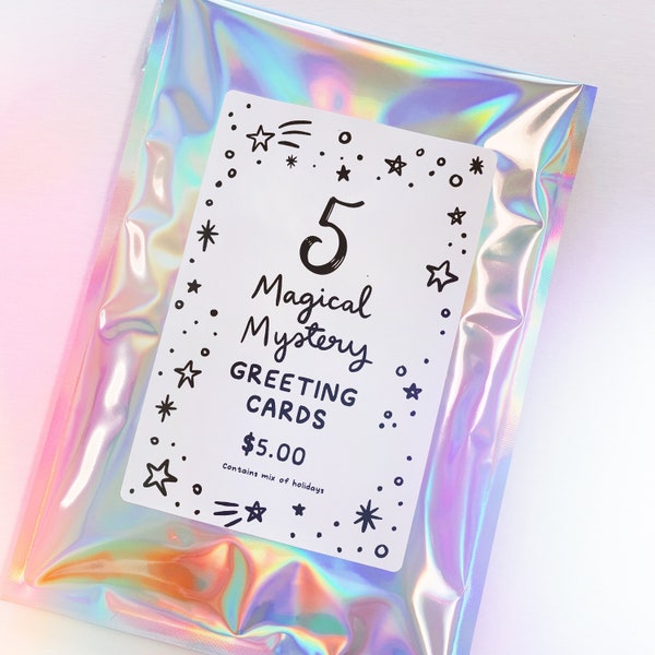 5 Magical Mystery Greeting Cards By Abbie Ren - A2 4.25"x5.5"
