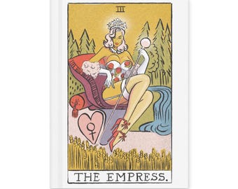 The Empress Tarot Hardcover Journal - lined notebook matte