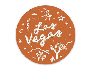 Las Vegas Desert Sticker- 3" - las vegas art design illustration dtlv local joshua tree