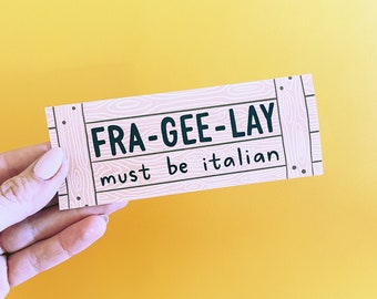 Fra-Gee-Lay A Christmas Story Sticker - 2"x5.5" - Paper sticker for shipping - Fragile box package funny