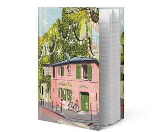 Maison Rose Hardcover Journal Matte - pink Paris cafe lined notebook