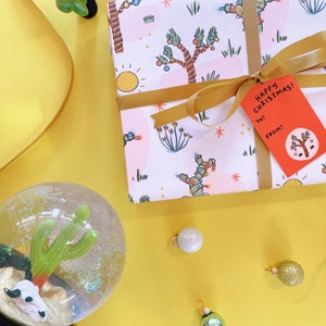 Christmas Cactus Wrapping Paper Sheets - Each Sheet 20"x29" - Holiday ...