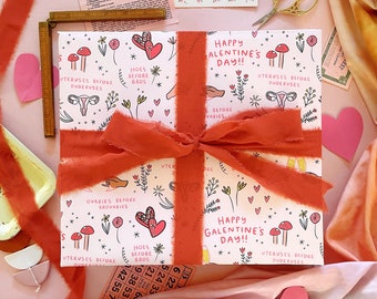 Galentine's Day Wrapping Paper Sheets - Each Sheet 20"x29" - valentines day wrapping paper sheets funny gift wrap parks and rec leslie knope