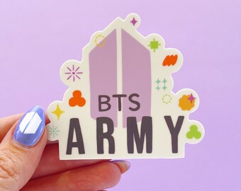 BTS ARMY Vinyl Sticker - 3"x2.6" - merch laptop j hope RM logo