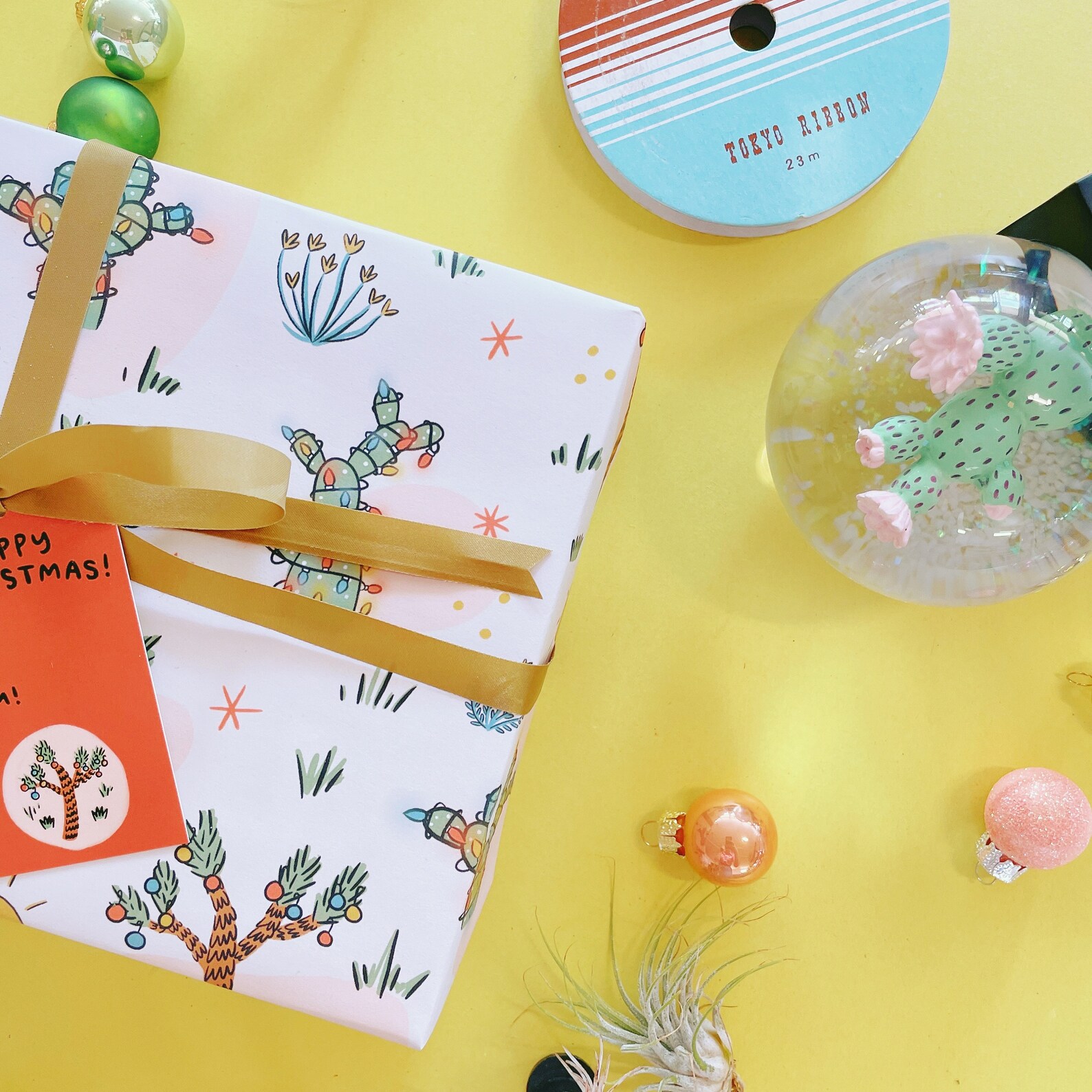 Christmas Cactus Wrapping Paper Sheets Each Sheet - Etsy