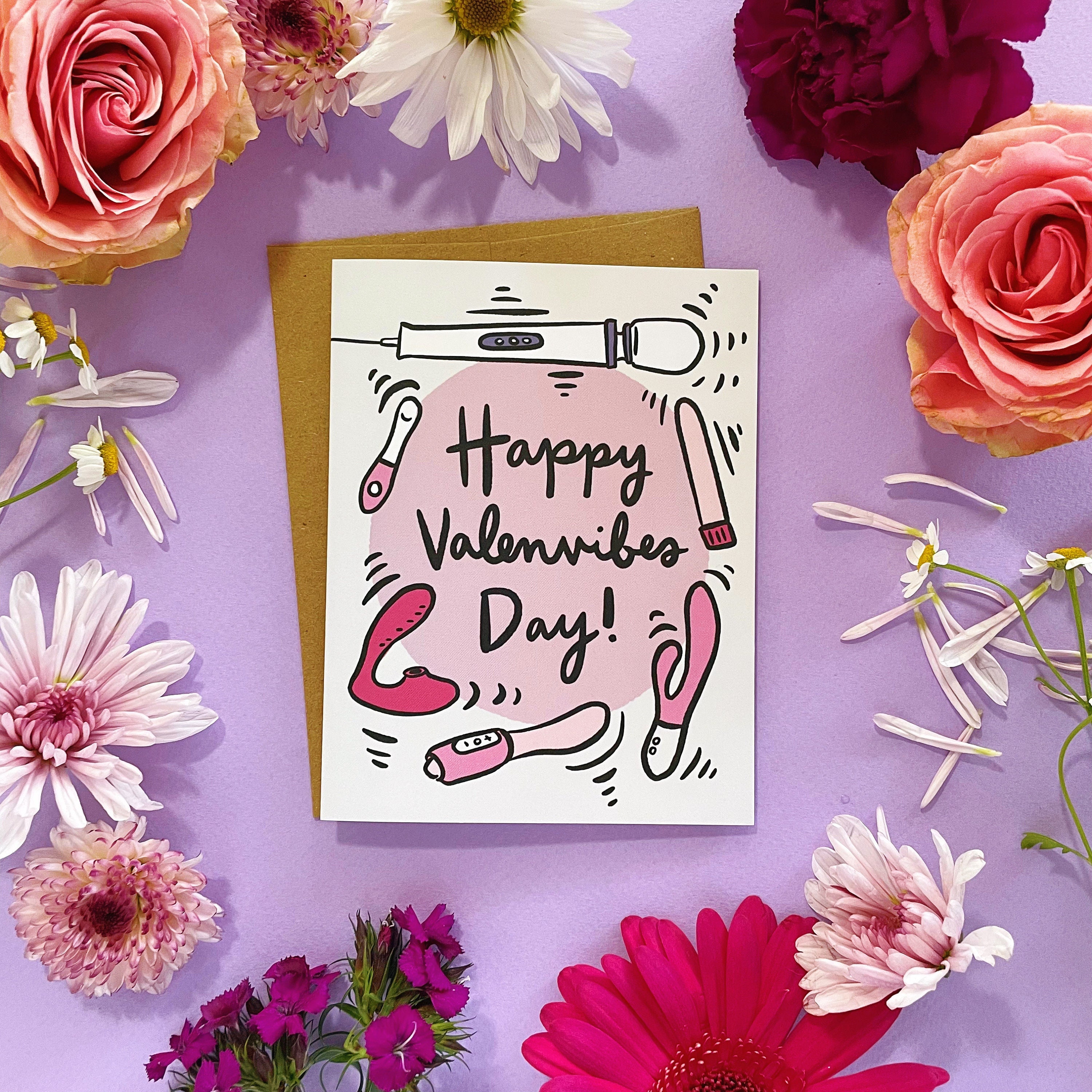 Happy Valenvibe's Day Greeting Card - A2 4.25