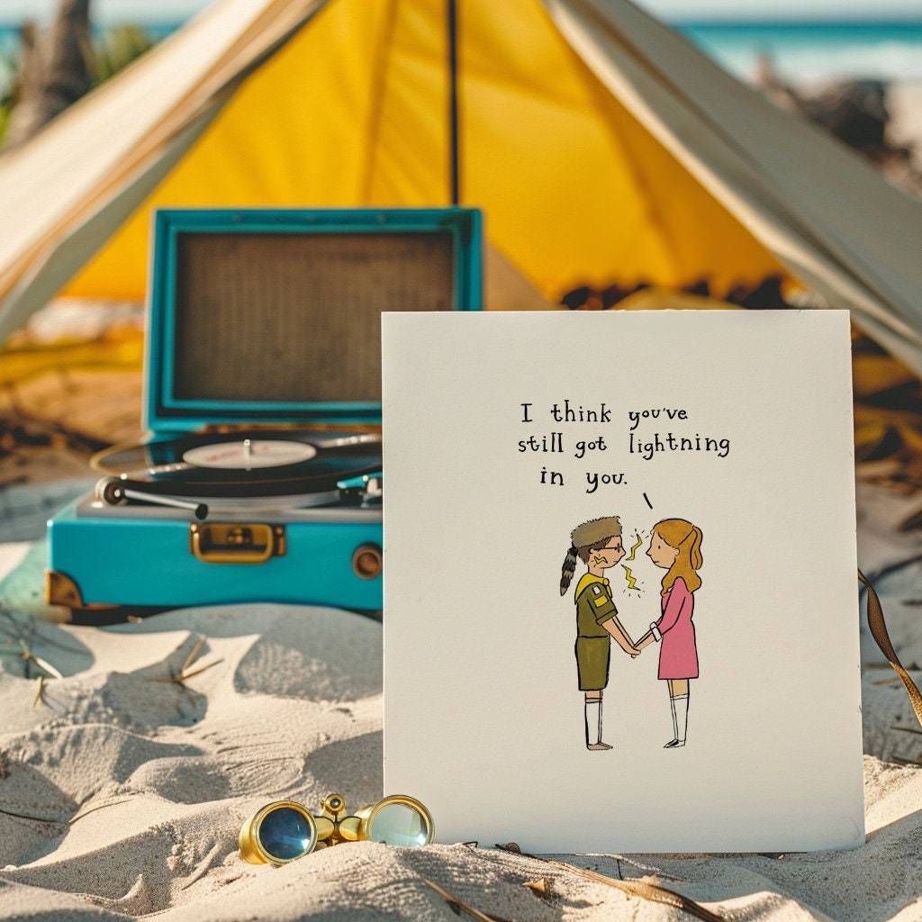 I Think You've Still Got Lightning In You Art Print - moonrise kingdom art print, moonrise kingdom poster, wes anderson art, movie quote art