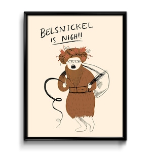 Belsnickel is Nigh Art Print 8x10 - The Office - Dwight Schrute - Home decor wall art hanging poster christmas holiday print Decor