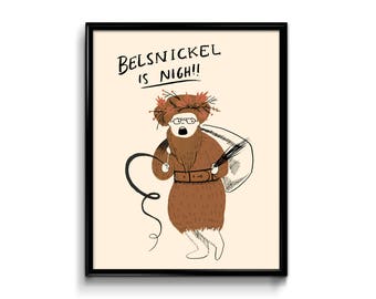 Belsnickel is Nigh Art Print 8x10 - The Office - Dwight Schrute - Home decor wall art hanging poster christmas holiday print Decor