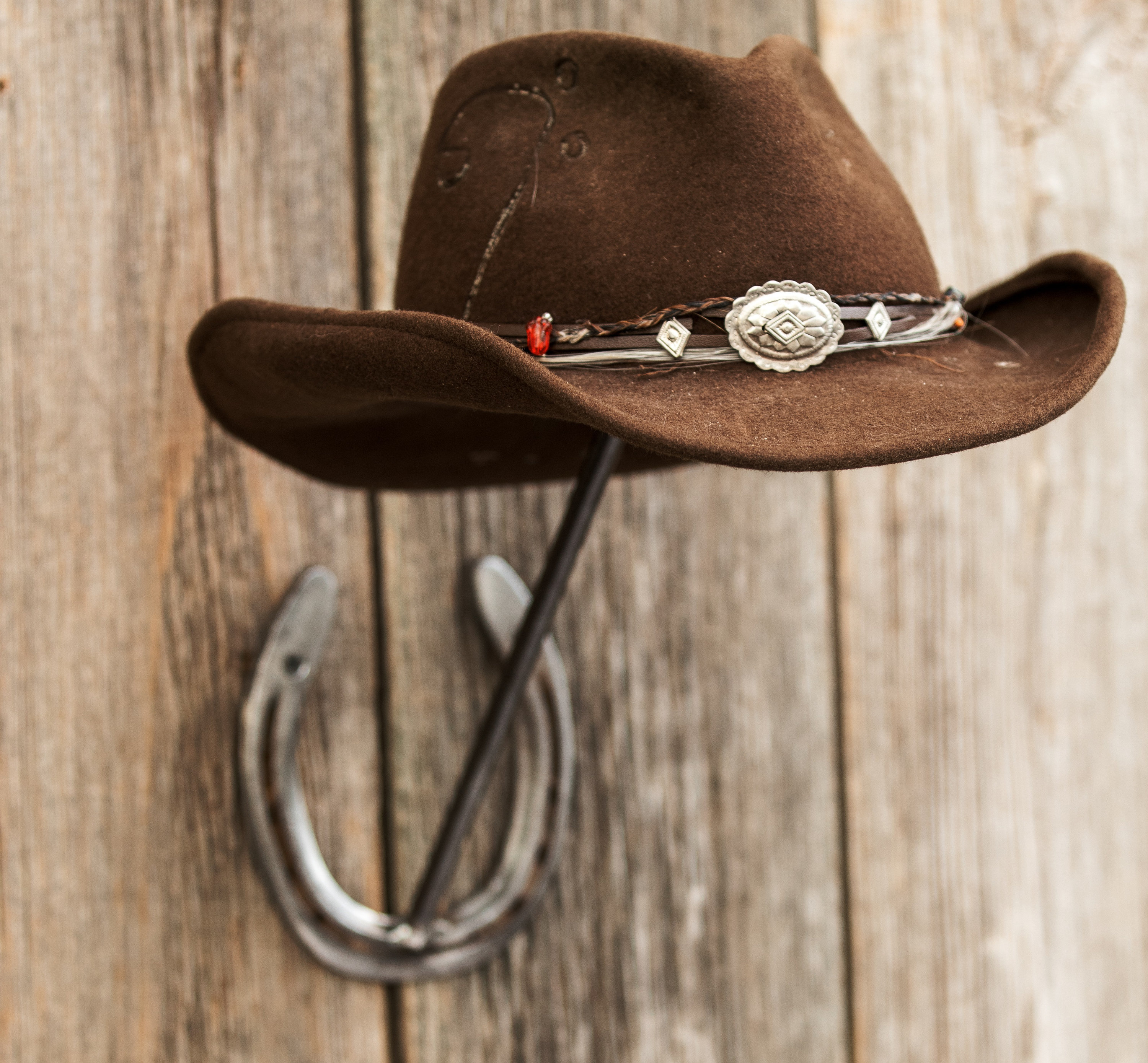 Horseshoe Hat Rack Rustic Upcycled Western cowboy hat barn Etsy