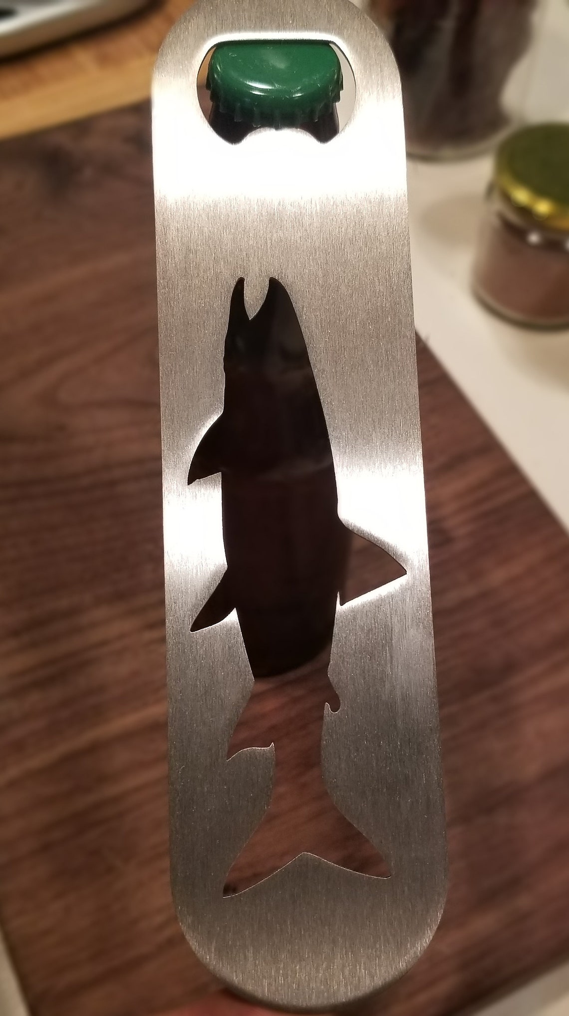 Stainless Steel Fishing Bottle Opener Cap Remover Gift Etsy