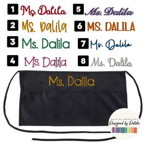 Embroidered Half Apron
