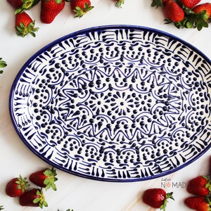 Talavera Modern Oval Platter Kitchenware Pottery by Latin Nomad.