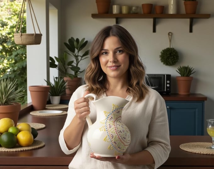 Ceramic Talavera Water Pitcher / Kitchenware and Utensils by Latin Nomad.