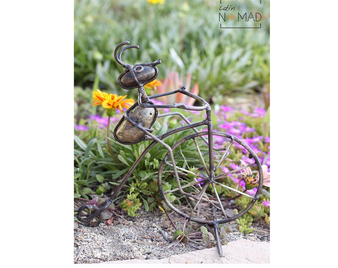 Penny Farthing Ant Rider Patio and Garden Decor, Vintage Bicycle Ant