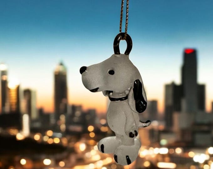 NEW Snoopy Dog handblown glass art, rear-view mirror car accessories