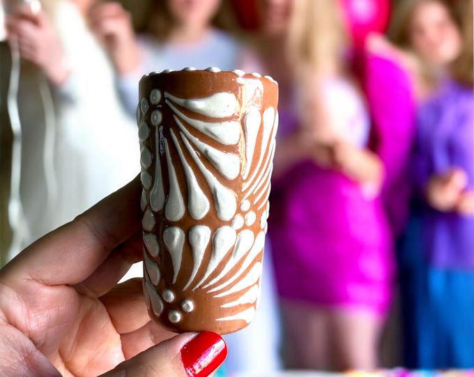 Terracotta Tequila Shot Glass, Glassware and Kitchenware by Latin Nomad.