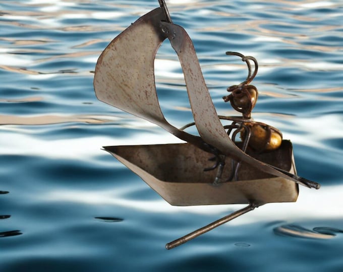 Sailboat Ant Figurine/ Patio and Garden Decor by Latin Nomad.