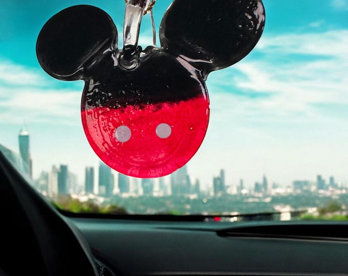 NEW Mickey Mouse handblown glass art, rear-view mirror car accessories