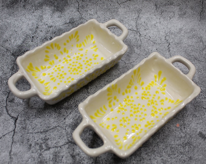 Twin Set of Mini Casserole Ceramic Talavera Kitchenware Pottery by Latin Nomad