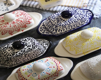 Butter Dish Ceramic Pottery Kitchenware by Latin Nomad.