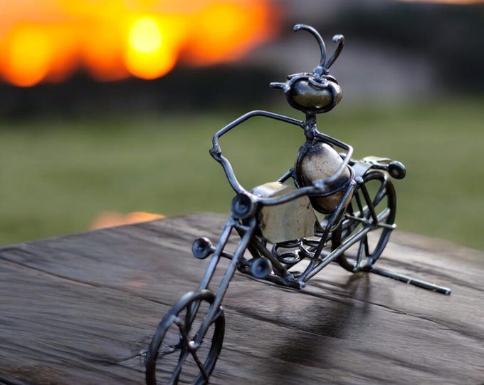Harley Davidson Motorcycle Ant Rider Patio and Garden Decor