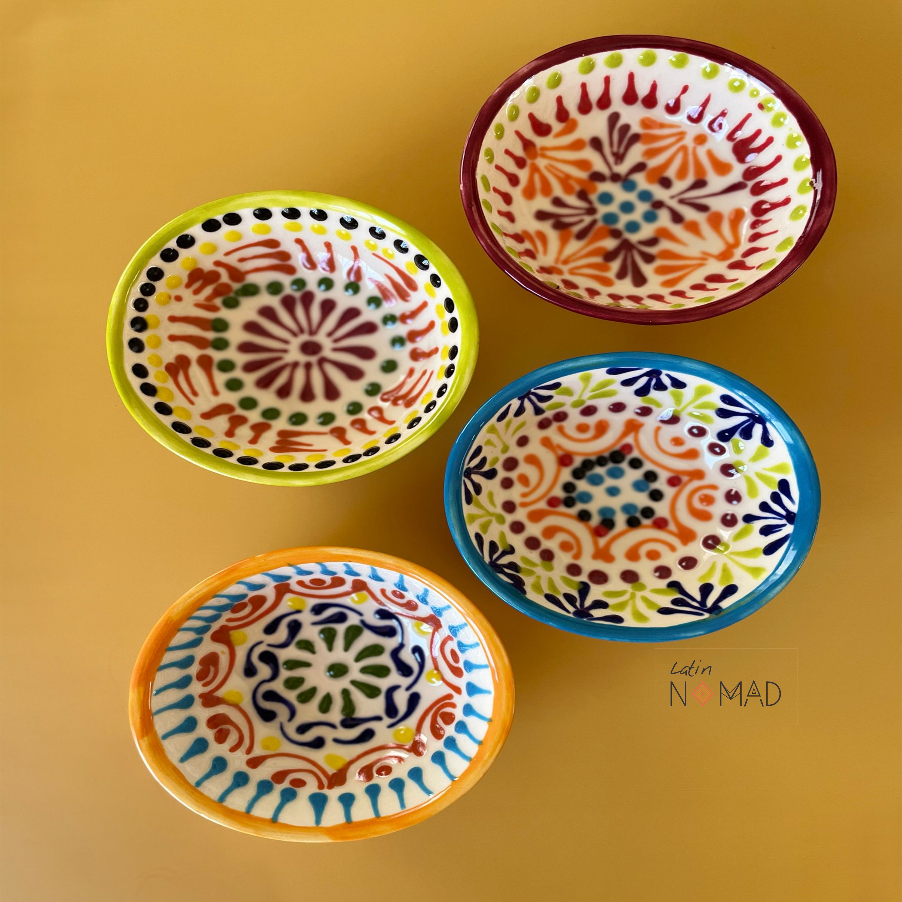 Ceramic Talavera Mini Molcajete Bowls by Latin Nomad