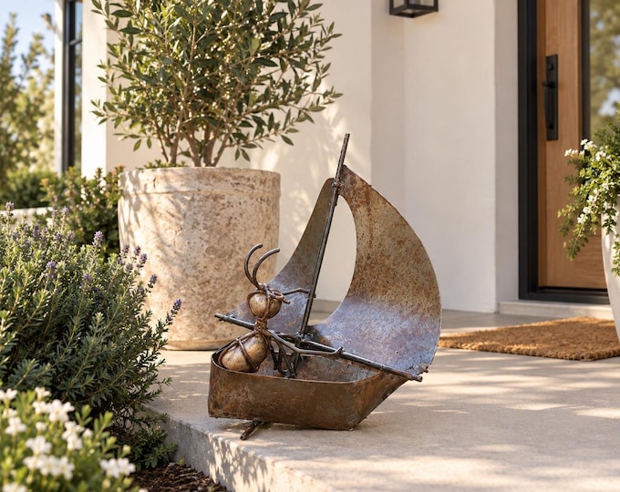 Sailboat Ant Figurine/ Patio and Garden Decor by Latin Nomad.