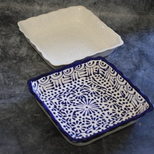 Lucia Ceramic Casserole Dish, Modern Mexican Ceramic Talavera Serving Platter Kitchenware Pottery.