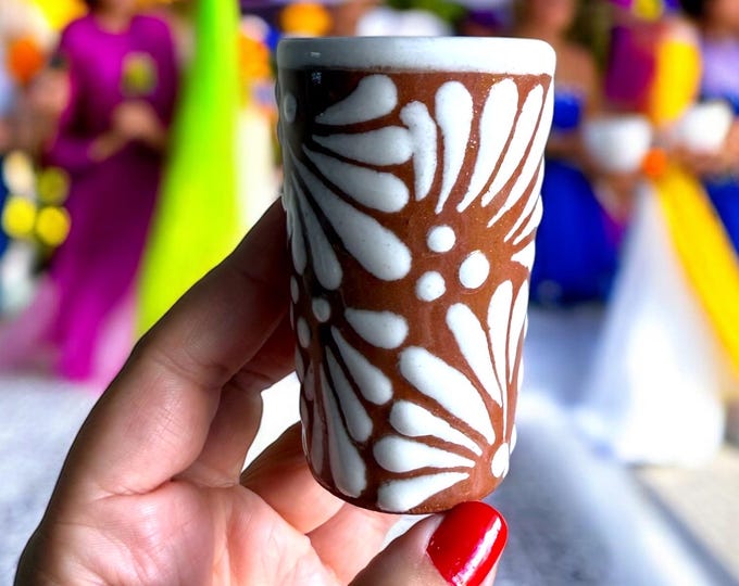 Terracotta Tequila Shot Glass, Glassware and Kitchenware by Latin Nomad.