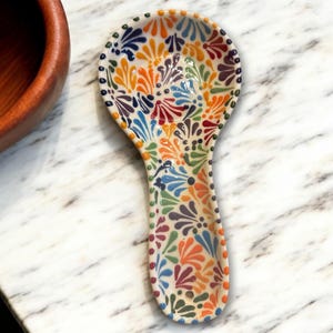 Talavera Keramik Talavera Löffel Ablage / Traditionelles mexikanisches Küchenzubehör von Latein Nomad.