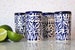 Ceramic Talavera Tequila Shot Glass / White and Blue Mexican Drinkware by Latin Nomad 