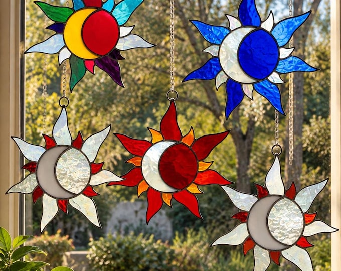 Stained Glass Eclipse Window Suncatcher