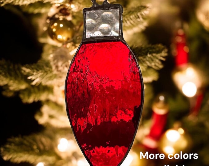 Stained Glass Light Bulb Ornaments