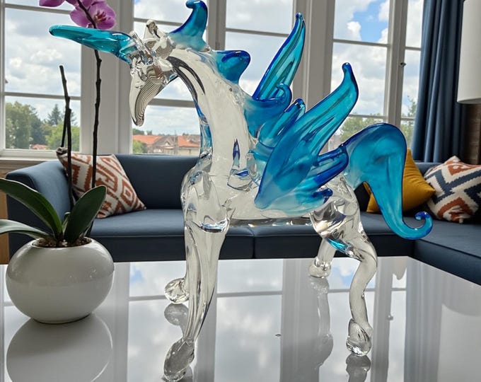 Unicorn Handblown Art Glass