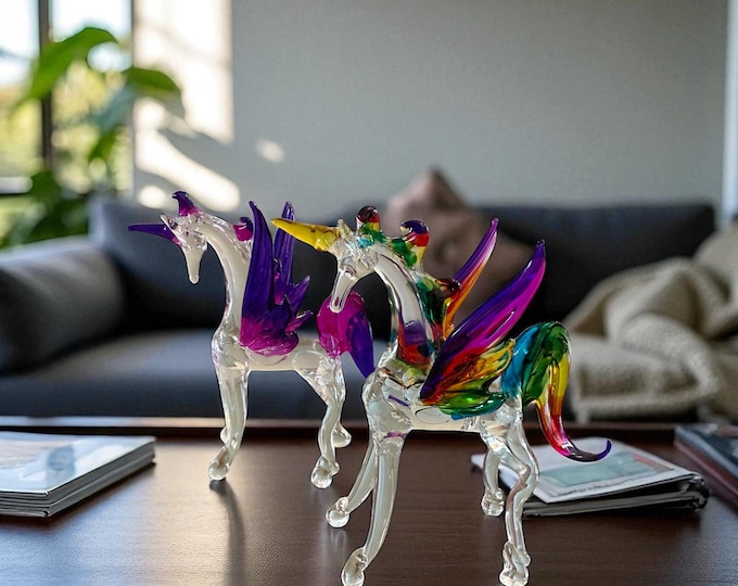 Unicorn Handblown Art Glass