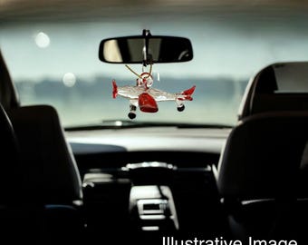 Vintage Airplane handblown glass art, rear-view mirror car accessories