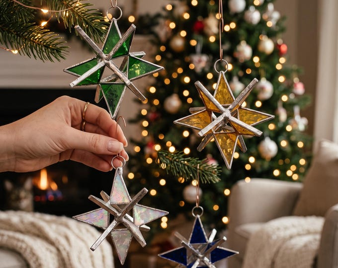 Star Christmas Tree Ornaments Set of 4 pieces