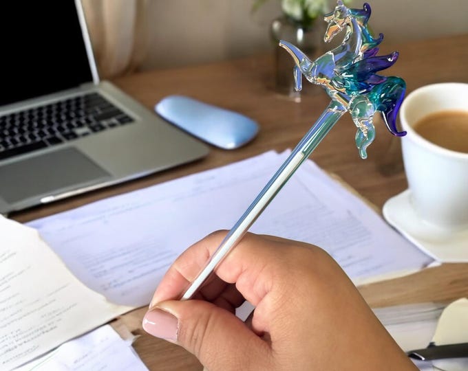 Blue and Purple Pegasus's Glass Pen