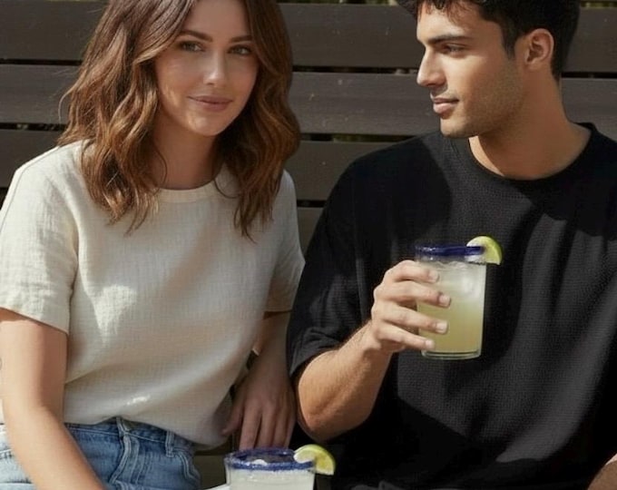 Multicolored Dots Highball Glass Set of 4 pieces, Hand blown Juice Glass 10 oz