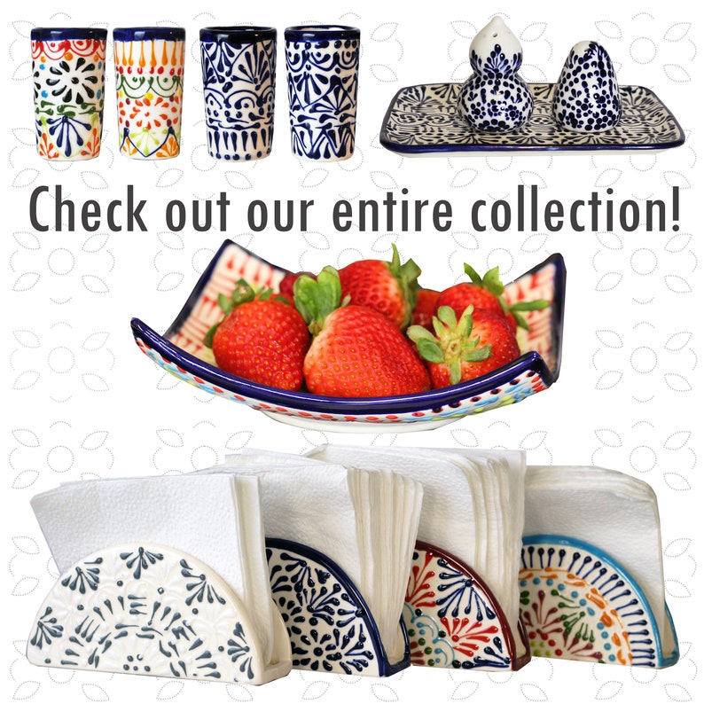 Flat Rectangular Small Tray Modern Mexican Ceramic Talavera Etsy