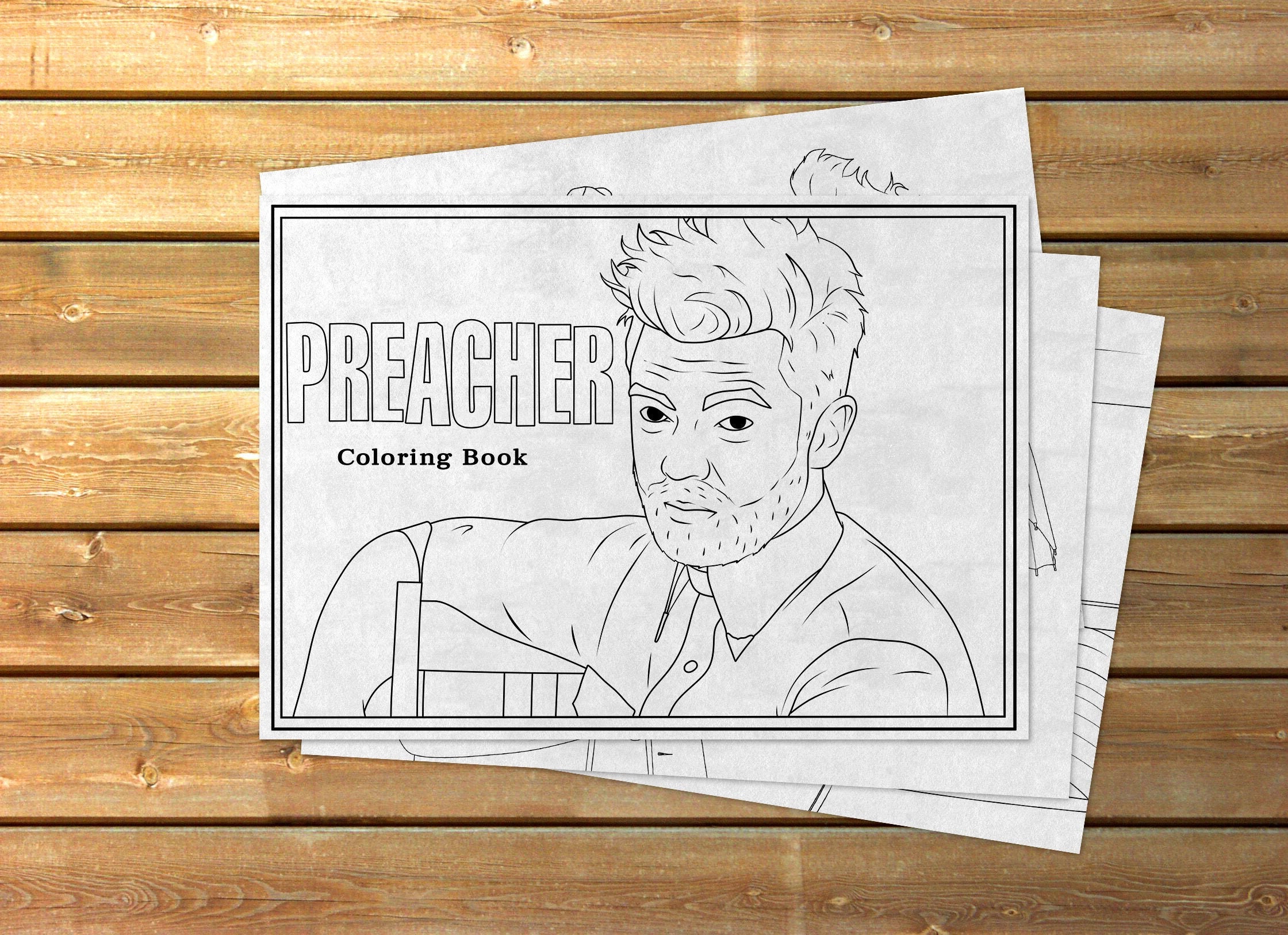 Preacher TV series Coloring Book | Etsy