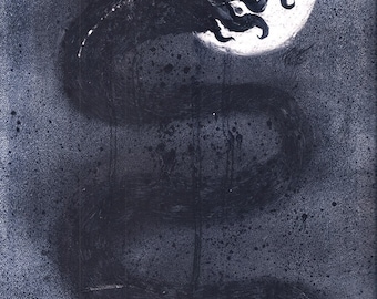 Drawing out the Moon Original Painting