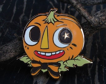 SECONDS Pumpkin Dandy Enamel Pin Halloween Jack O Lantern Victorian Retro Folk Art Autumn Pastel Goth Over the Garden Wall Pastel Pin