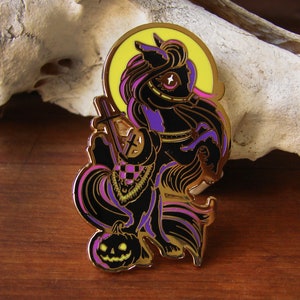 Sleepy Hollow Pin SECONDS neon Pony Enamel Pin Halloween spooky pony Daredevil witchy goth gothic  pony little pony lapel pin horror pin