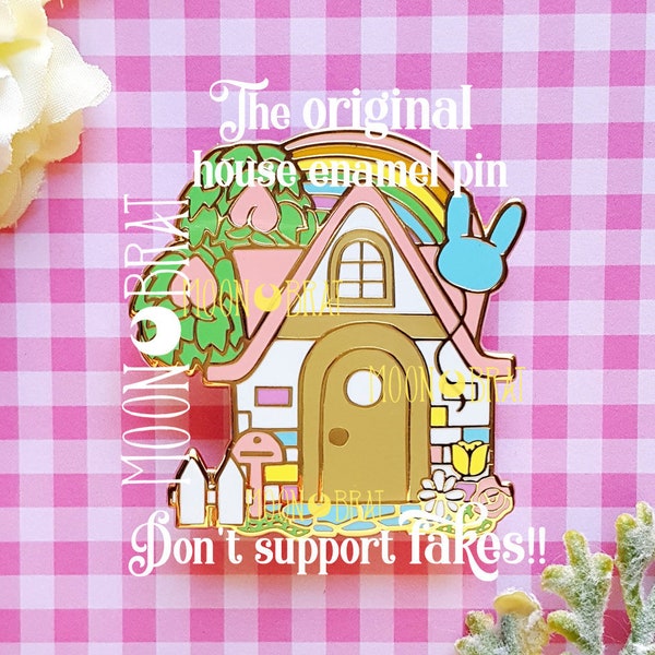 ORIGINAL Pastel Animal Crossing Enamel Pin Pastel Cottage new horizon pastel goth rainbow lapel peach flowers gamer pink acnl