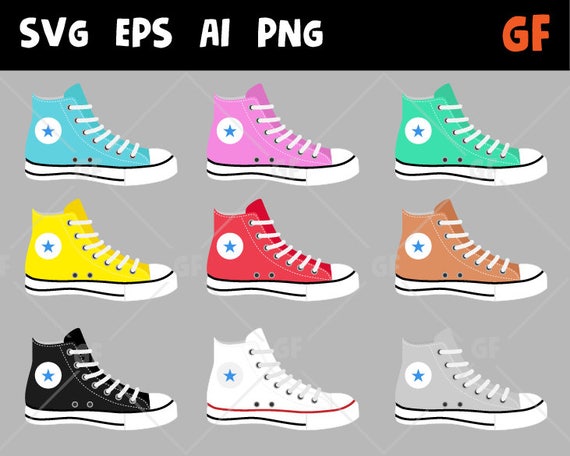 converse shoes clipart